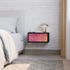 IRREGULAR PINK Nightstand in Black Finish