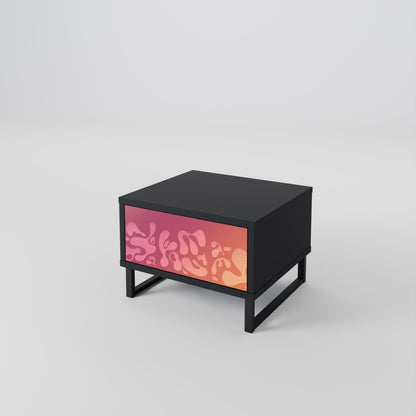 IRREGULAR ROSA Nattduksbord i svart finish
