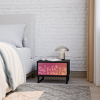 IRREGULAR PINK Nightstand in Black Finish