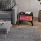 IRREGULAR PINK Nightstand in Black Finish