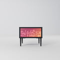 IRREGULAR PINK Nightstand in Black Finish