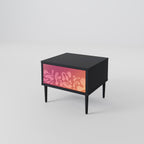 IRREGULAR PINK Nightstand in Black Finish