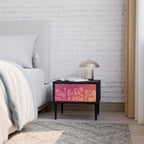 IRREGULAR PINK Nightstand in Black Finish