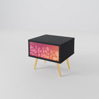 IRREGULAR PINK Nightstand in Black Finish