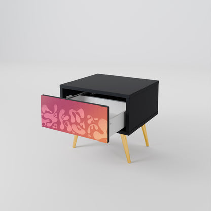 IRREGULAR ROSA Nattduksbord i svart finish