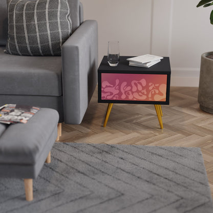 IRREGULAR ROSA Nattduksbord i svart finish