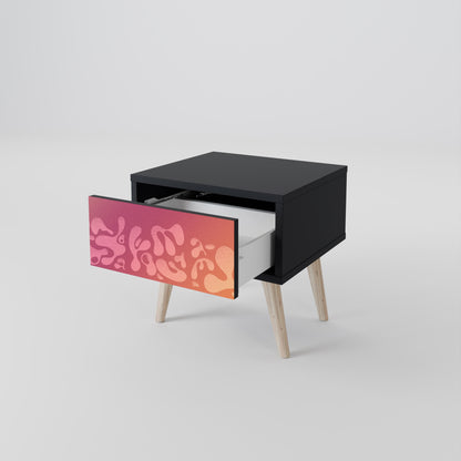 IRREGULAR ROSA Nattduksbord i svart finish