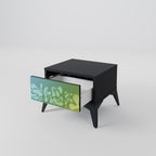 IRREGULAR BLUE Nightstand in Black Finish