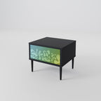 IRREGULAR BLUE Nightstand in Black Finish