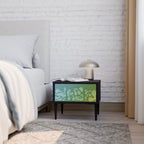 IRREGULAR BLUE Nightstand in Black Finish