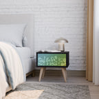 IRREGULAR BLUE Nightstand in Black Finish