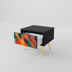 MAKESHIFFT ARTISTRY Nattduksbord i svart finish