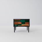 JORDNÄRLIGA FIGURES Nattduksbord i svart finish