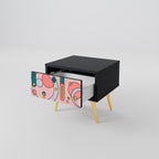 GOSSAMER ECHOES Nightstand in Black Finish