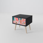 GOSSAMER ECHOES Nightstand in Black Finish