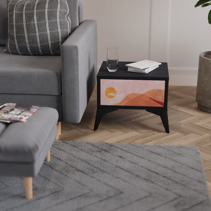 LUMINOUS SUNLIGHT nattduksbord i svart finish