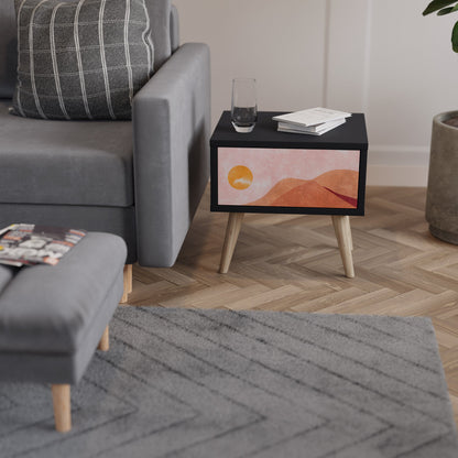 LUMINOUS SUNLIGHT nattduksbord i svart finish