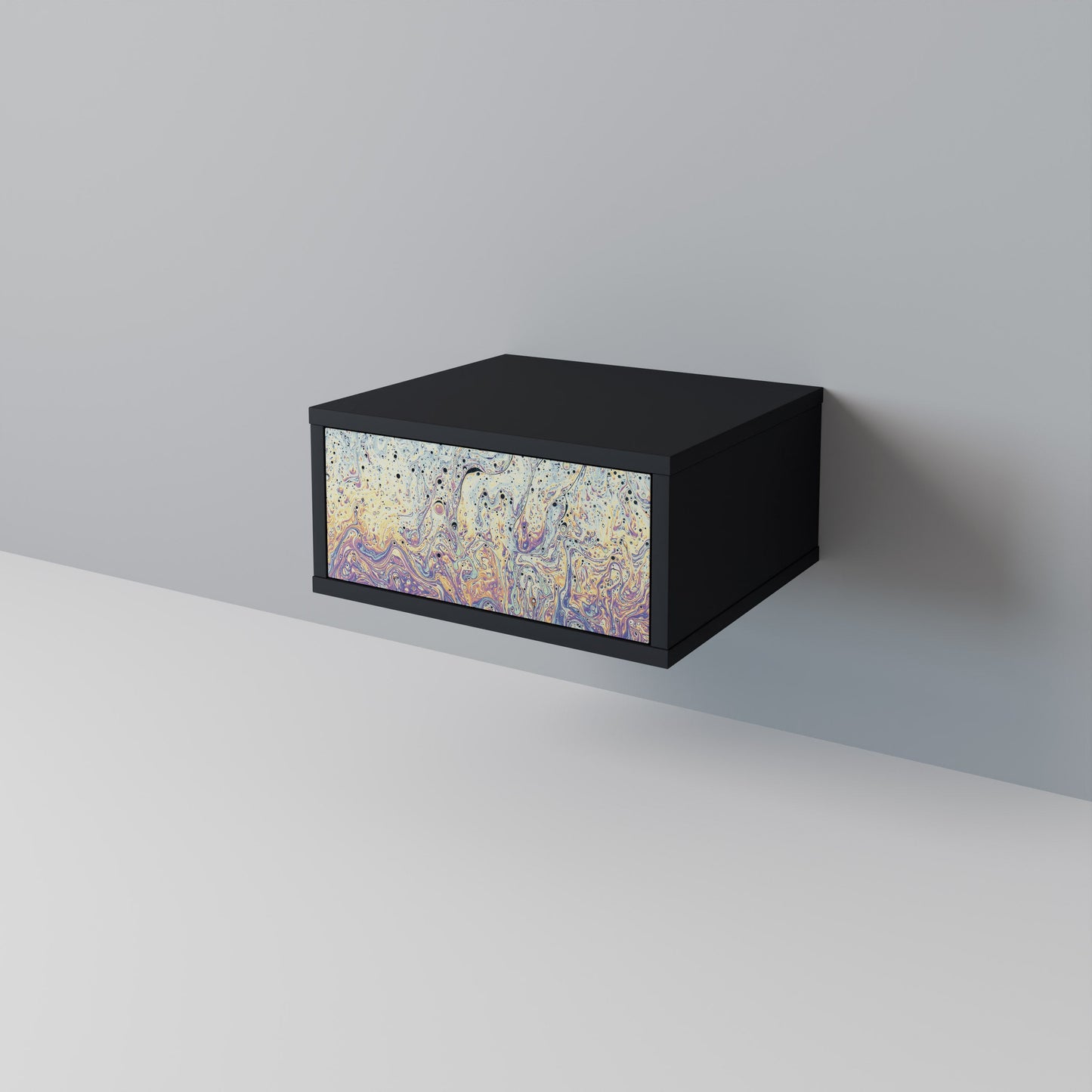 MOSAIC OF COLORS Nattduksbord i svart finish