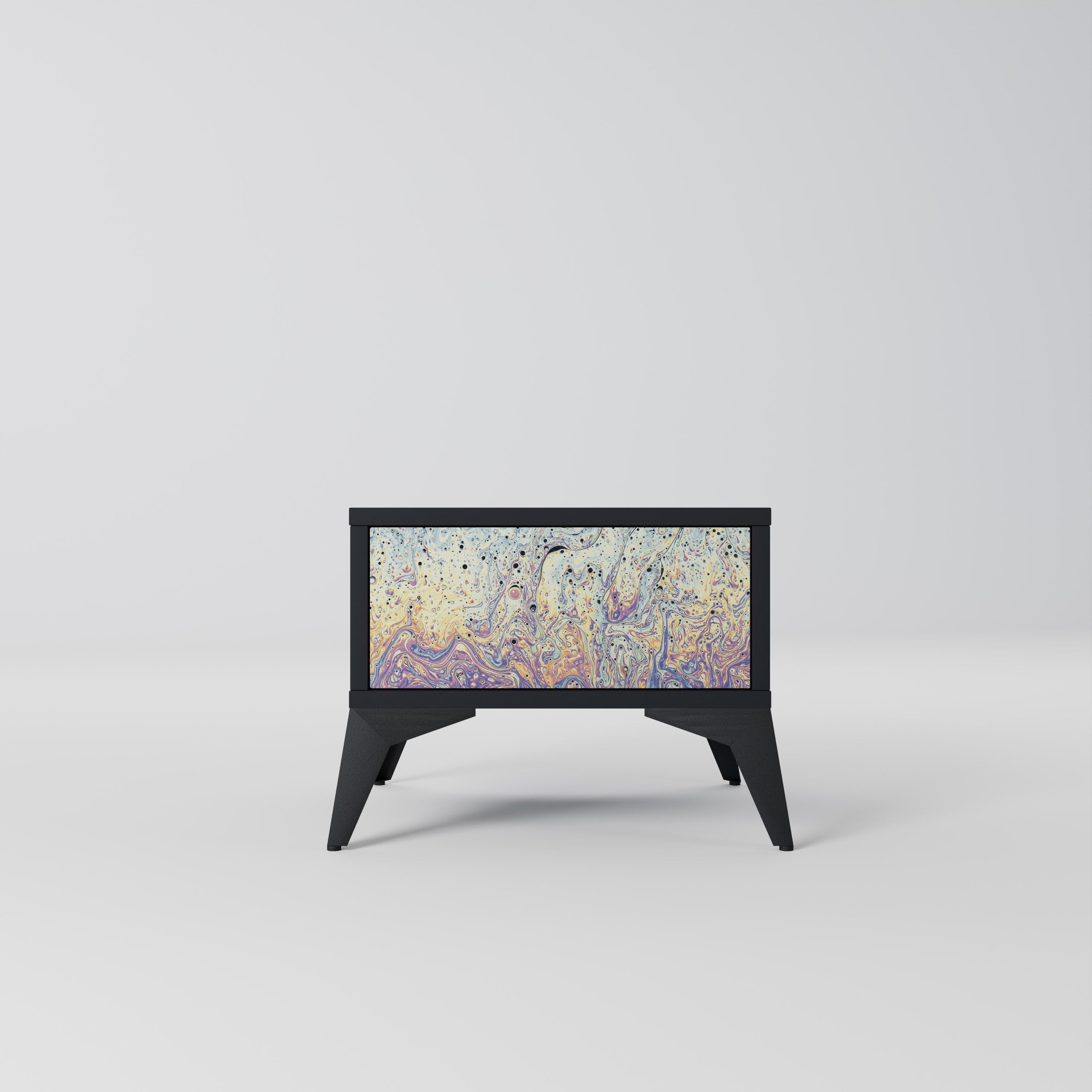 MOSAIC OF COLORS Nattduksbord i svart finish