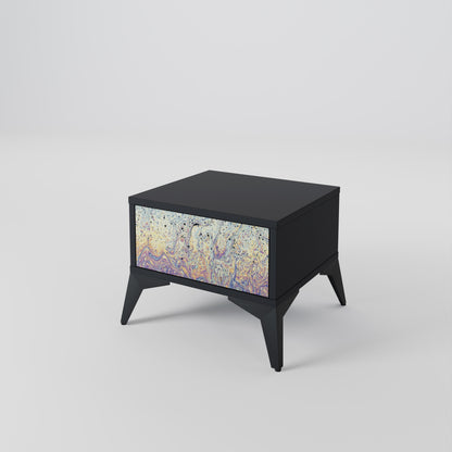MOSAIC OF COLORS Nattduksbord i svart finish