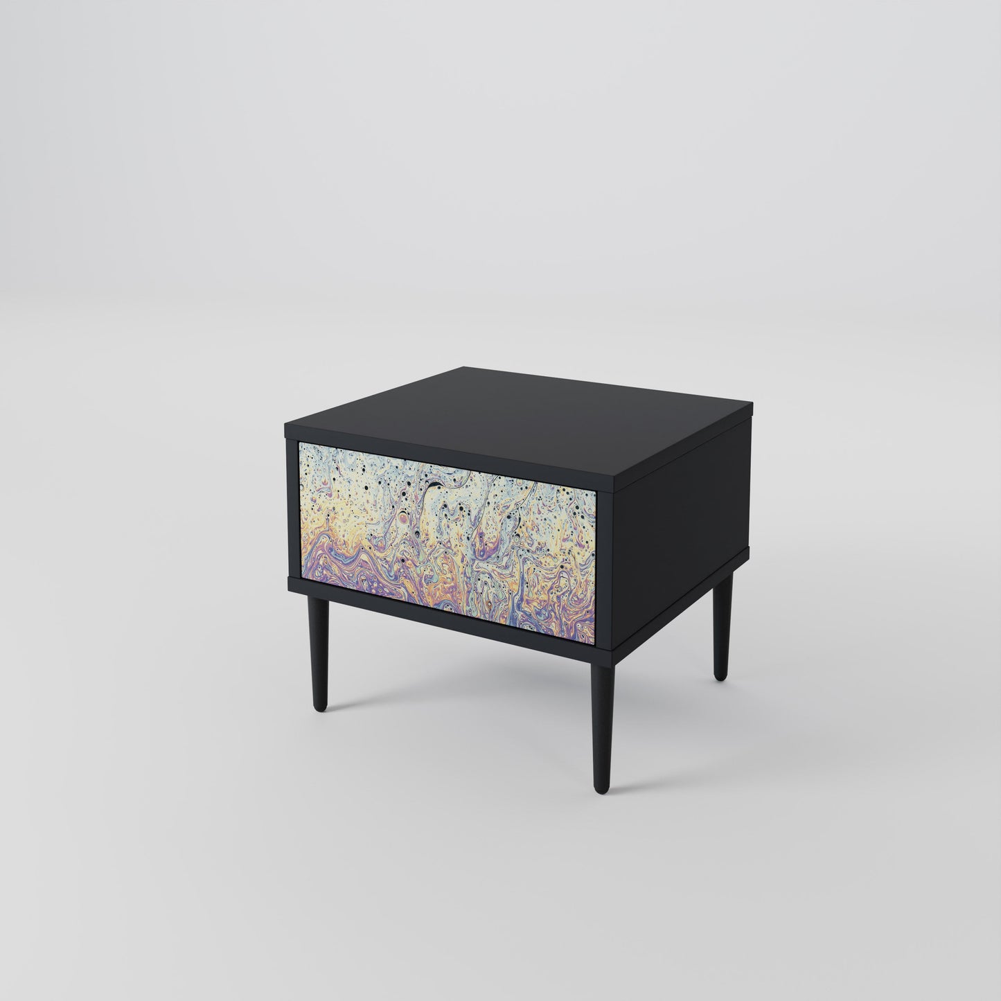MOSAIC OF COLORS Nattduksbord i svart finish