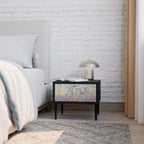 MOSAIC OF COLORS Nattduksbord i svart finish