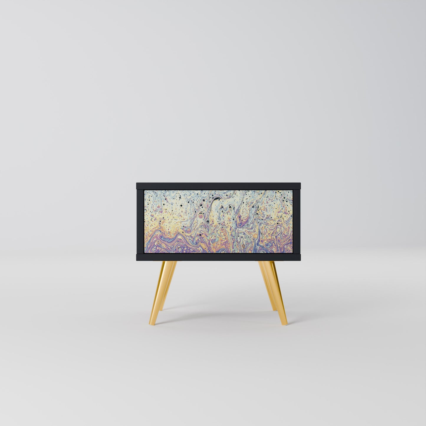 MOSAIC OF COLORS Nattduksbord i svart finish