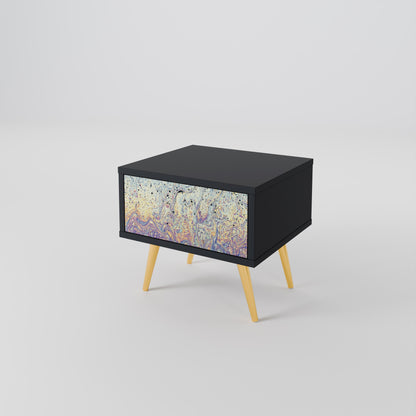 MOSAIC OF COLORS Nattduksbord i svart finish