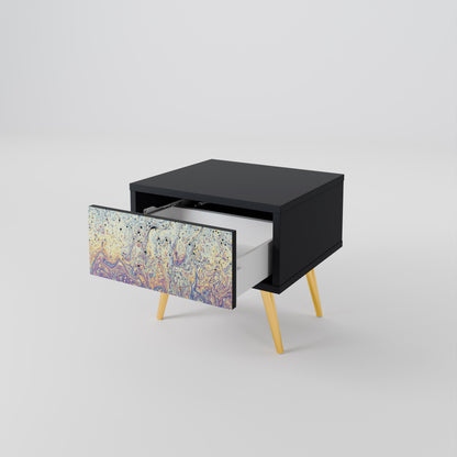 MOSAIC OF COLORS Nattduksbord i svart finish