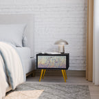 MOSAIC OF COLORS Nattduksbord i svart finish