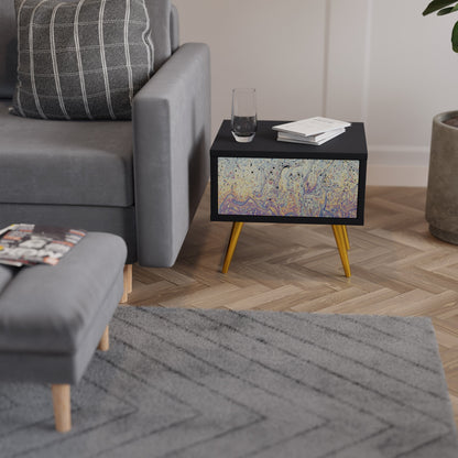 MOSAIC OF COLORS Nattduksbord i svart finish