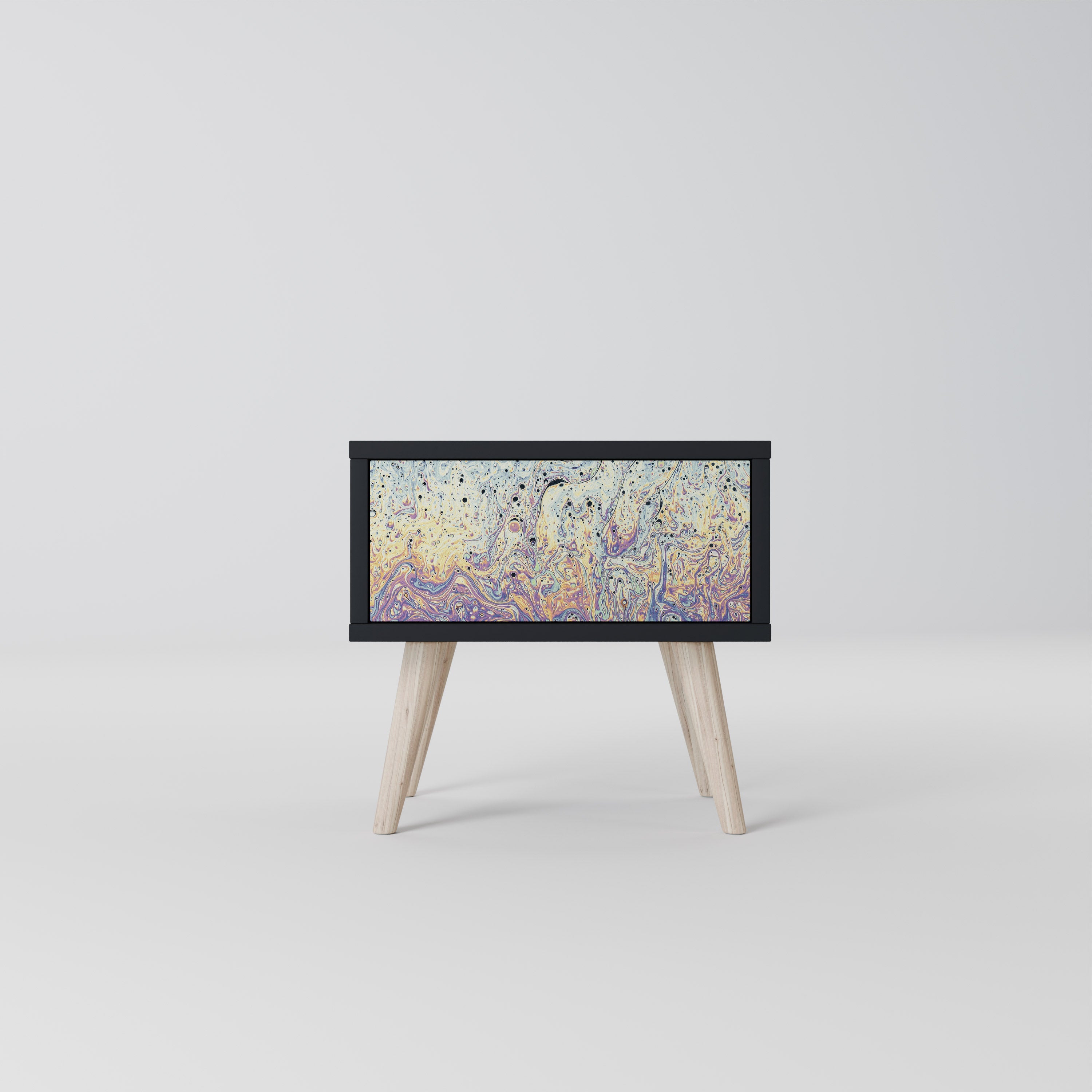 MOSAIC OF COLORS Nattduksbord i svart finish