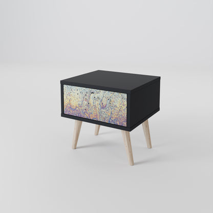 MOSAIC OF COLORS Nattduksbord i svart finish