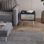 MOSAIC OF COLORS Nattduksbord i svart finish