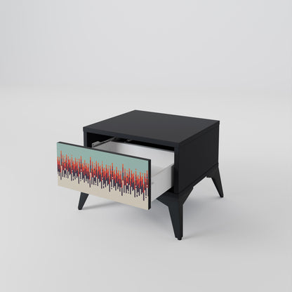 CHROMA CONTOURS Nattduksbord i svart finish