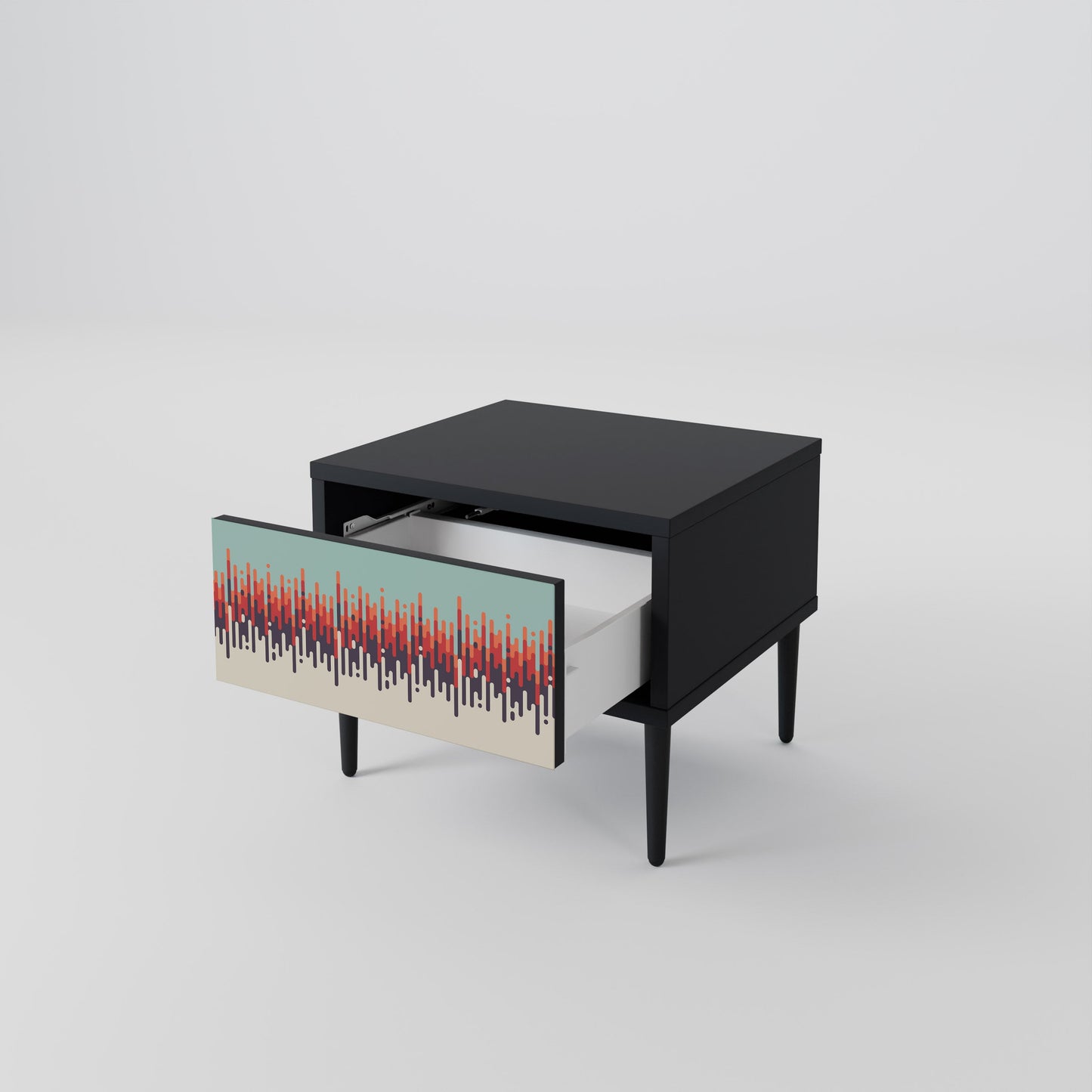 CHROMA CONTOURS Nattduksbord i svart finish