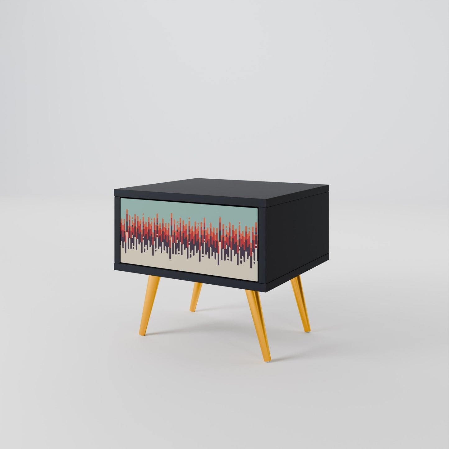 CHROMA CONTOURS Nattduksbord i svart finish