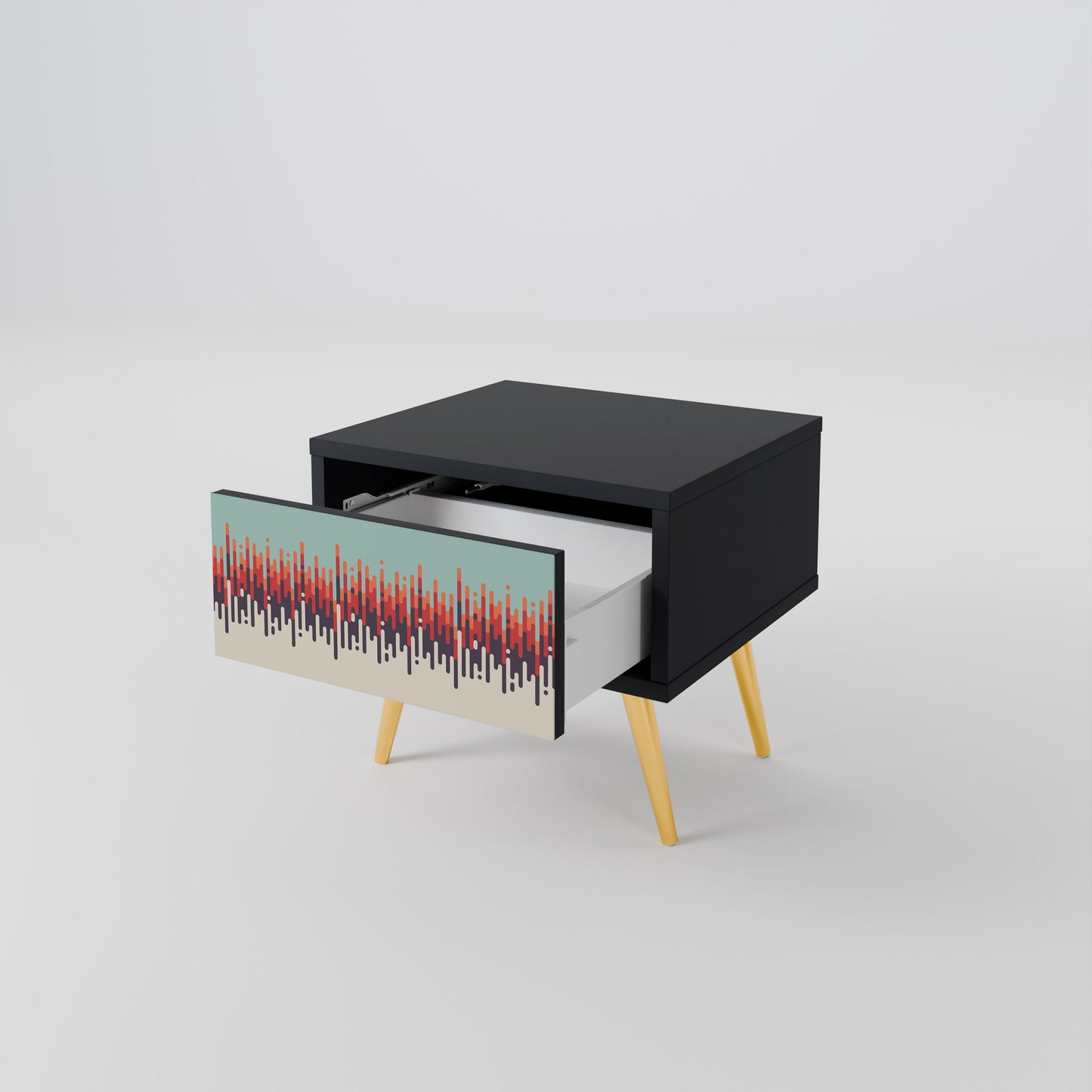 CHROMA CONTOURS Nattduksbord i svart finish