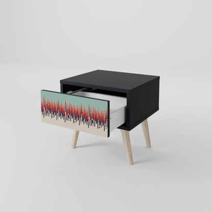 CHROMA CONTOURS Nattduksbord i svart finish