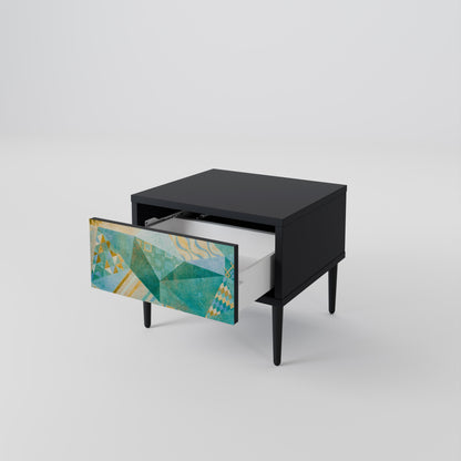 SPECTRUM SPLENDOR nattduksbord i svart finish
