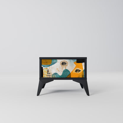 ABSTRACT FACES nattduksbord i svart finish