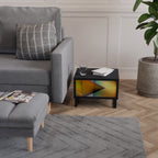 GENOMSNITTANDE SHARPNESS Nattduksbord i svart finish