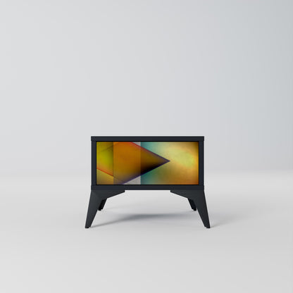 PIERCING SHARPNESS Nightstand in Black Finish