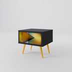 GENOMSNITTANDE SHARPNESS Nattduksbord i svart finish