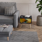 GENOMSNITTANDE SHARPNESS Nattduksbord i svart finish