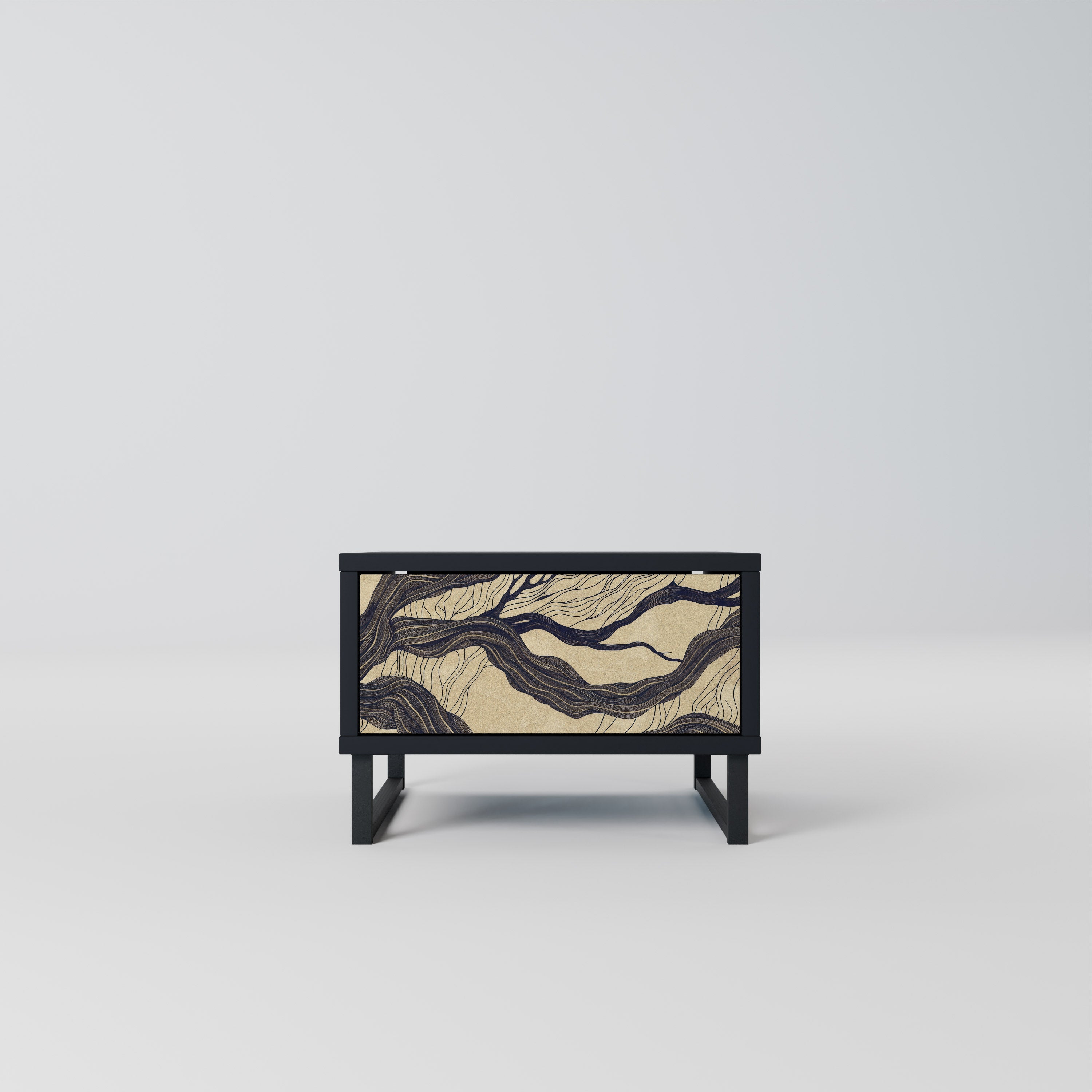 UNIFIED FRAGMENTS Nattduksbord i svart finish