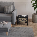 UNIFIED FRAGMENTS Nattduksbord i svart finish