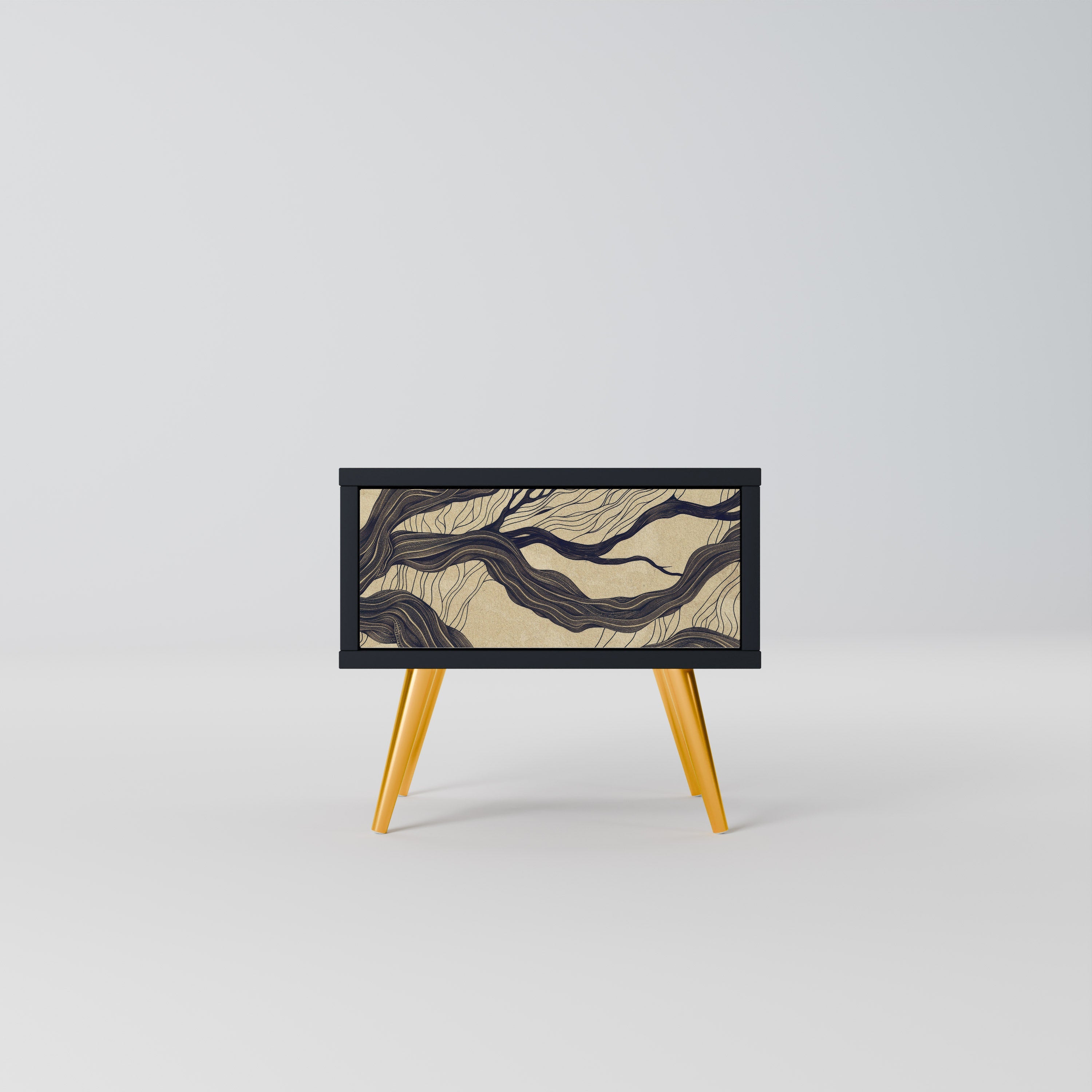 UNIFIED FRAGMENTS Nattduksbord i svart finish