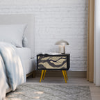 UNIFIED FRAGMENTS Nattduksbord i svart finish