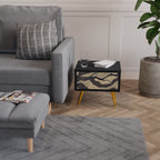 UNIFIED FRAGMENTS Nattduksbord i svart finish